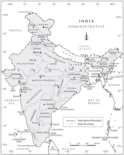 Figure 1.1 -- India: Administrative Divisions