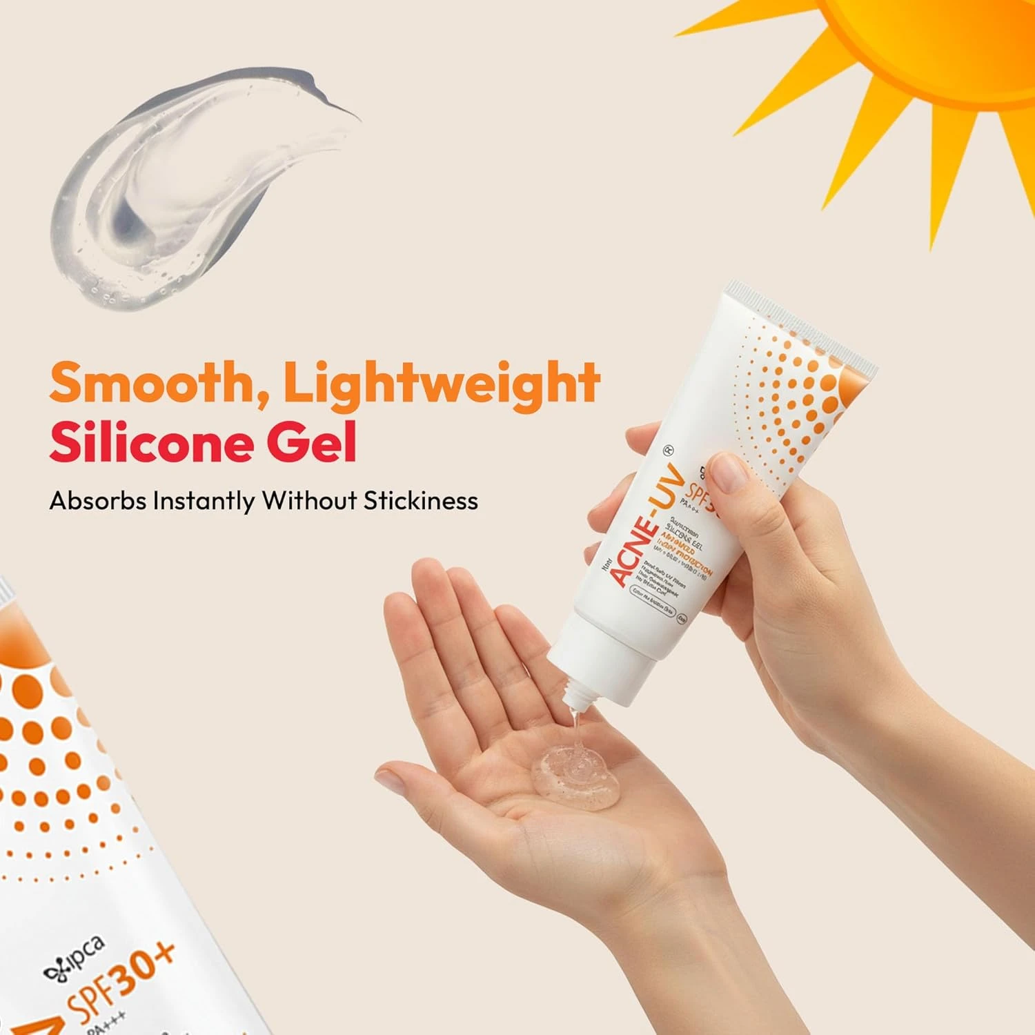 ACNE-UV Gel Sunscreen SPF 30+ PA+++: Non-Comedogenic Silicone Gel by IPCA - Image 3