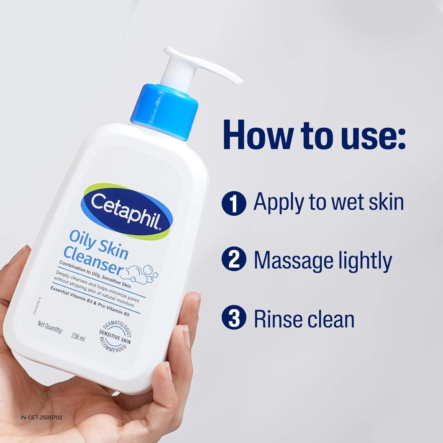 Cetaphil Oily Skin Cleanser: Deep Cleansing Face Wash for Oily & Acne-Prone Skin - Image 3