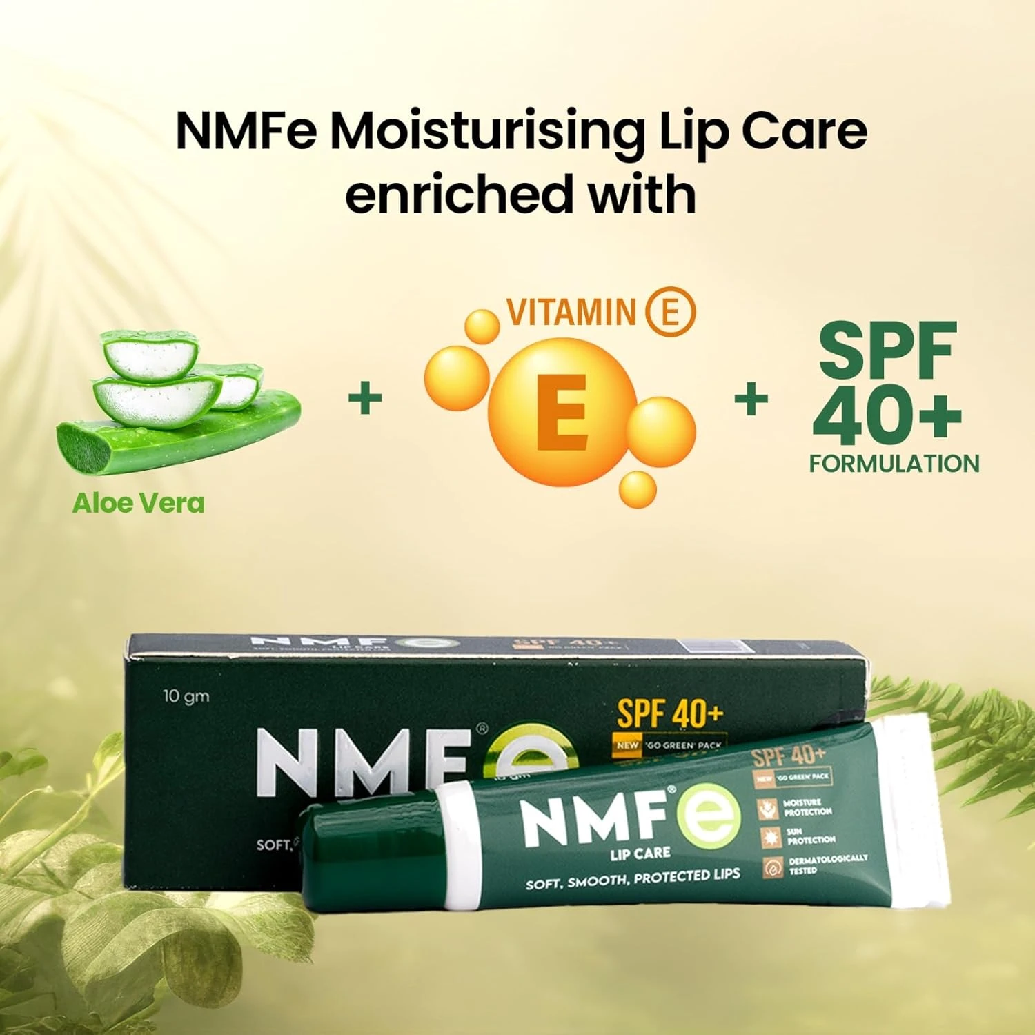 NMFe Moisturising Lip Care SPF 40+: Aloe Vera & Vitamin E Lip Balm - Image 5