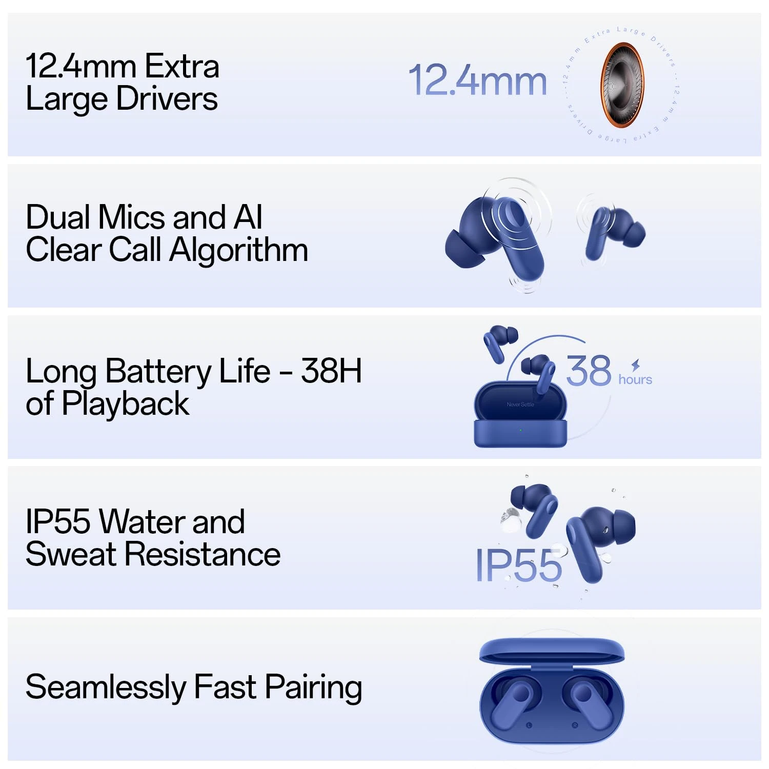 OnePlus Nord Buds 2r: True Wireless Earbuds with 12.4mm Drivers & 38H Battery - Image 7