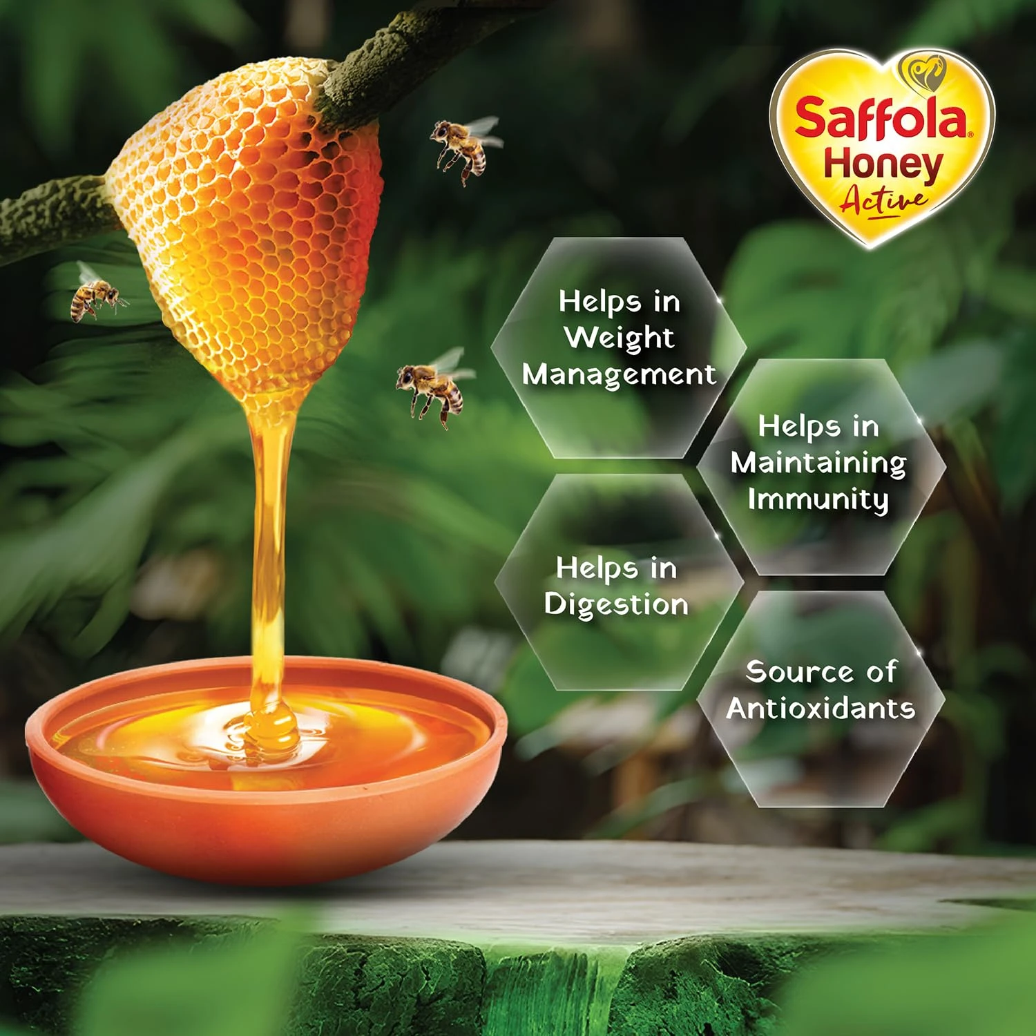 Saffola Honey Active: 100% Pure Sundarban Forest Honey - Image 6
