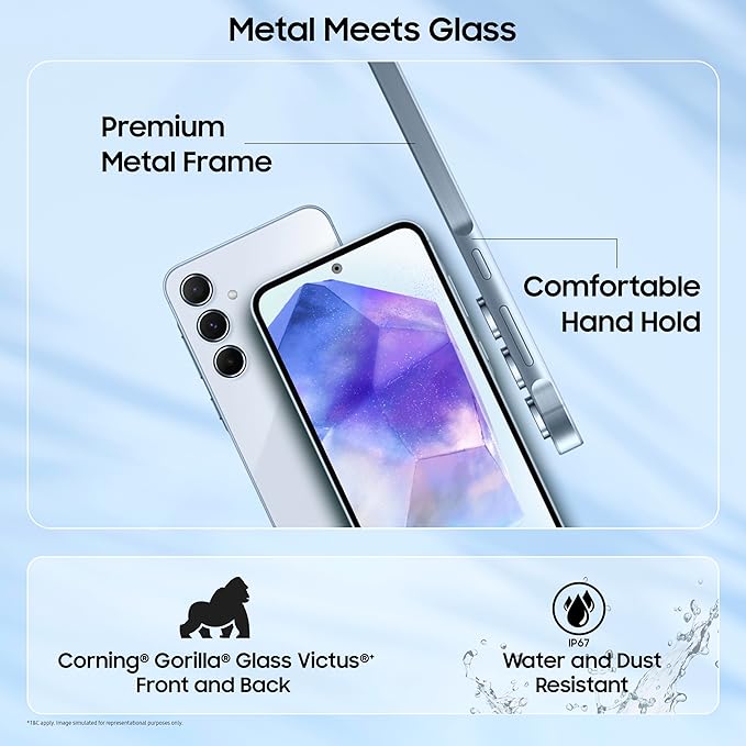 Samsung Galaxy A55 5G: Iceblue, 8GB RAM, 256GB Storage - Image 5